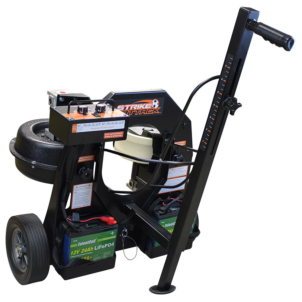 Sports Attack Strike Attack Soccer Machine 12V DC Battery‑Powered Precision Ball Delivery Training System