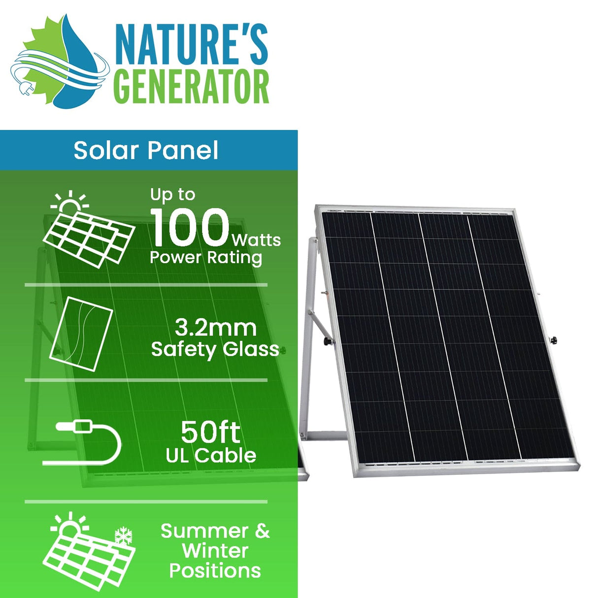 Nature's Generator Power Panel - 2 Panel System Solar Kit