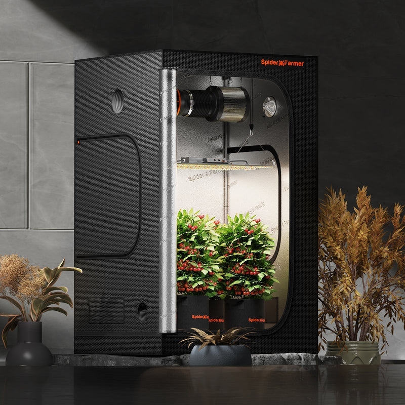 Spider Farmer 2.3’x2.3’x5.2′ 70cm x 70cm x 160cm Indoor Grow Tent