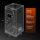 Spider Farmer 2.3’x2.3’x5.2′ 70cm x 70cm x 160cm Indoor Grow Tent