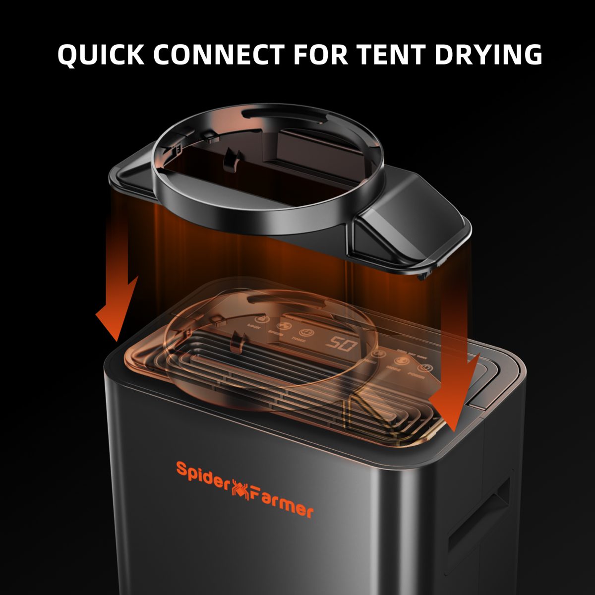 Spider Farmer SF-Dehumidifier 32 Pint Smart Dehumidifier with Drain Hose