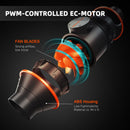Spider Farmer 4-Inch 205 CFM Inline Fan Kits with Speed Controller Grow Tent Ventilation System