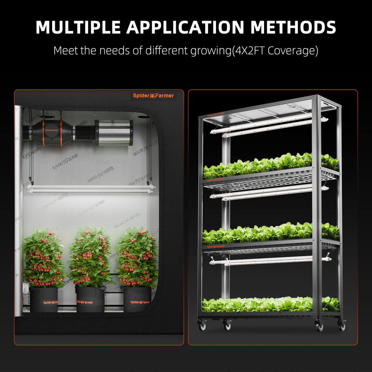 Spider Farmer Glow80 80 Watt LED Grow Light For Veg And Seeding