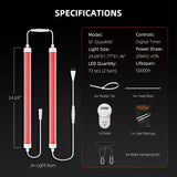 Spider Farmer GlowR40 Deep Red Spectrum 660nm Supplemental 40 Watt LED Grow Light