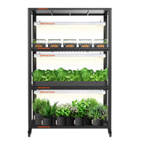 Spider Farmer SF600 Growshelves Indoor Led Grow Light and Metal Plant Stand with Plant Trays