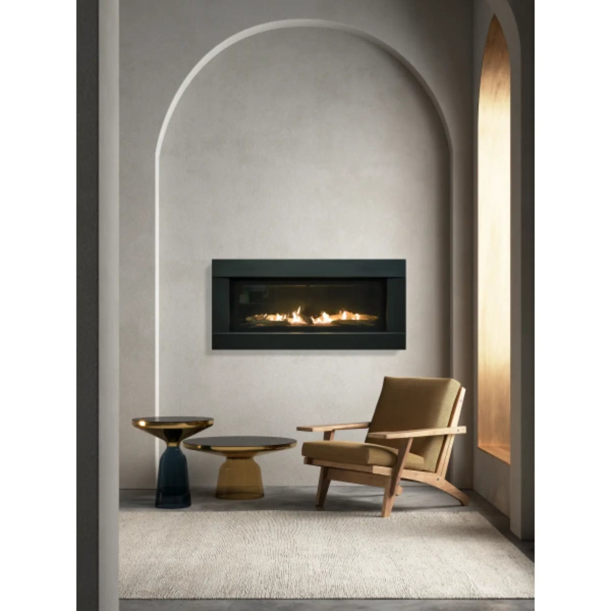 Sierra Flame Stanford 55" Direct Vent Linear Natural Gas Fireplace 36,000 BTU STANFORD-55-NG