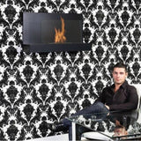 The Bio Flame Lotte 35-Inch Black Wall Mounted Ethanol Fireplace