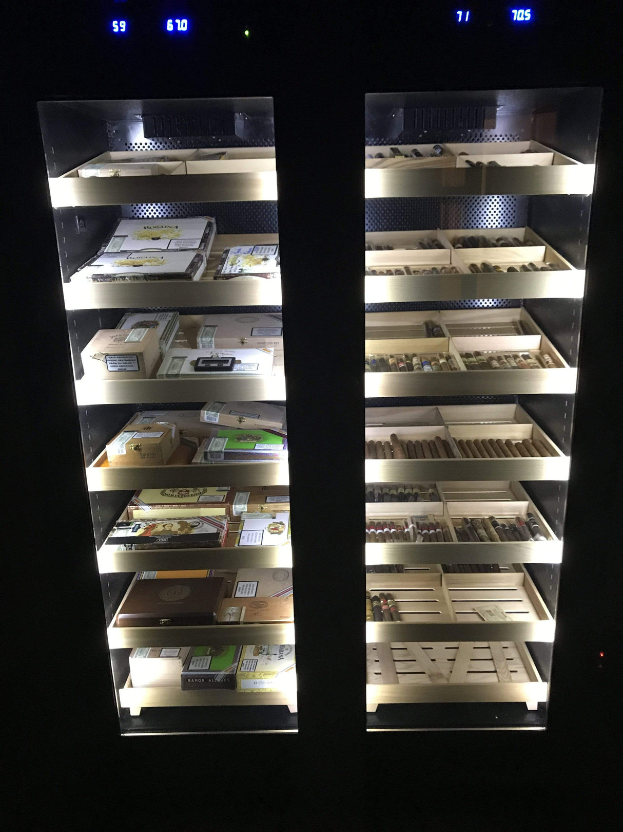 The Reagan Dual-Zone Climate Controlled Spanish Cedar Humidor Cabinet | 4,000 Cigars