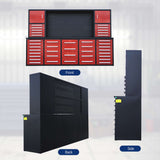 Chery Industrial 10ft Workbench Cabinet (40 Drawers, 2 Cabinets & 1 Pegboard)