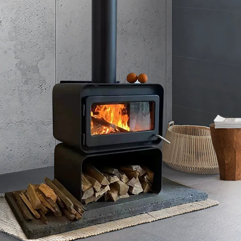 HearthArtSinn Ember 4 Simple Rotating Wood Burning Fireplace Wood Stove