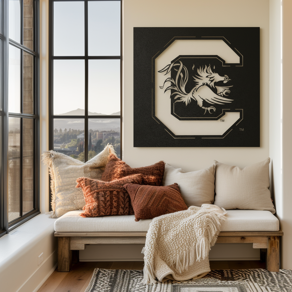 The Gamecock C - Metal Wall Art - Square Forge