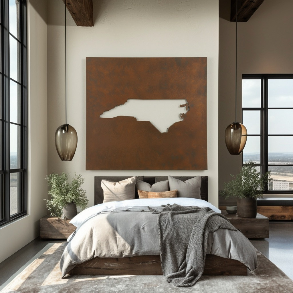 The North Carolina - Metal Wall Art