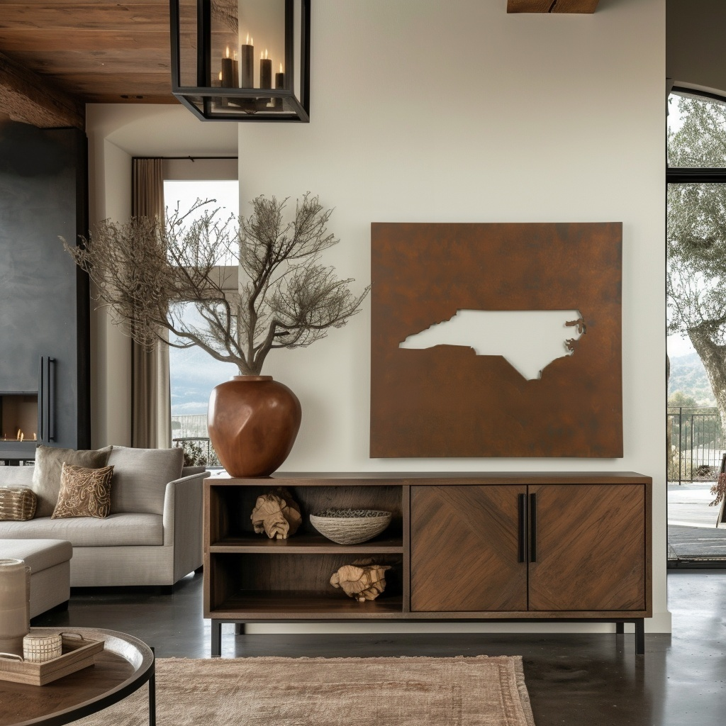 The North Carolina - Metal Wall Art