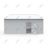 22FT × 23FT Double Garage Steel Barn Shed Cream K2223