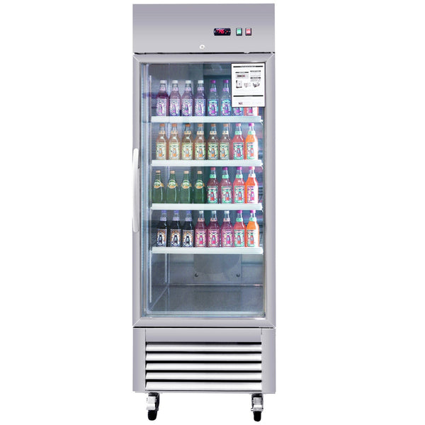 Chery Industrial 27"W Merchandiser Refrigerator Commercial Display Glass Door Refrigerator