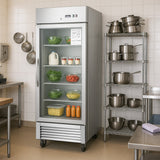 Chery Industrial 27” W27 19 cu. ft Commercial Display Glass Door Refrigerator