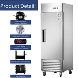 Chery Industrial 27"W Single Solid Door Reach-In Refrigerator 19 cu. ft. Commercial Refrigerator