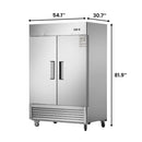 Chery Industrial 54"W Commercial Freezer 42 cu. ft. 2 Solid Door Reach-In Freezer