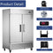 Chery Industrial 54"W Commercial Freezer 42 cu. ft. 2 Solid Door Reach-In Freezer
