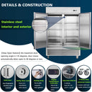 Chery Industrial 54"W Commercial Freezer 42 cu. ft. 2 Solid Door Reach-In Freezer