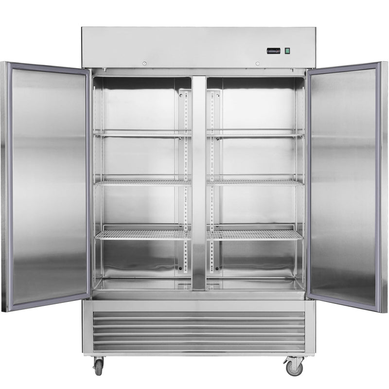 Chery Industrial 54"W Commercial Freezer 42 cu. ft. 2 Solid Door Reach-In Freezer