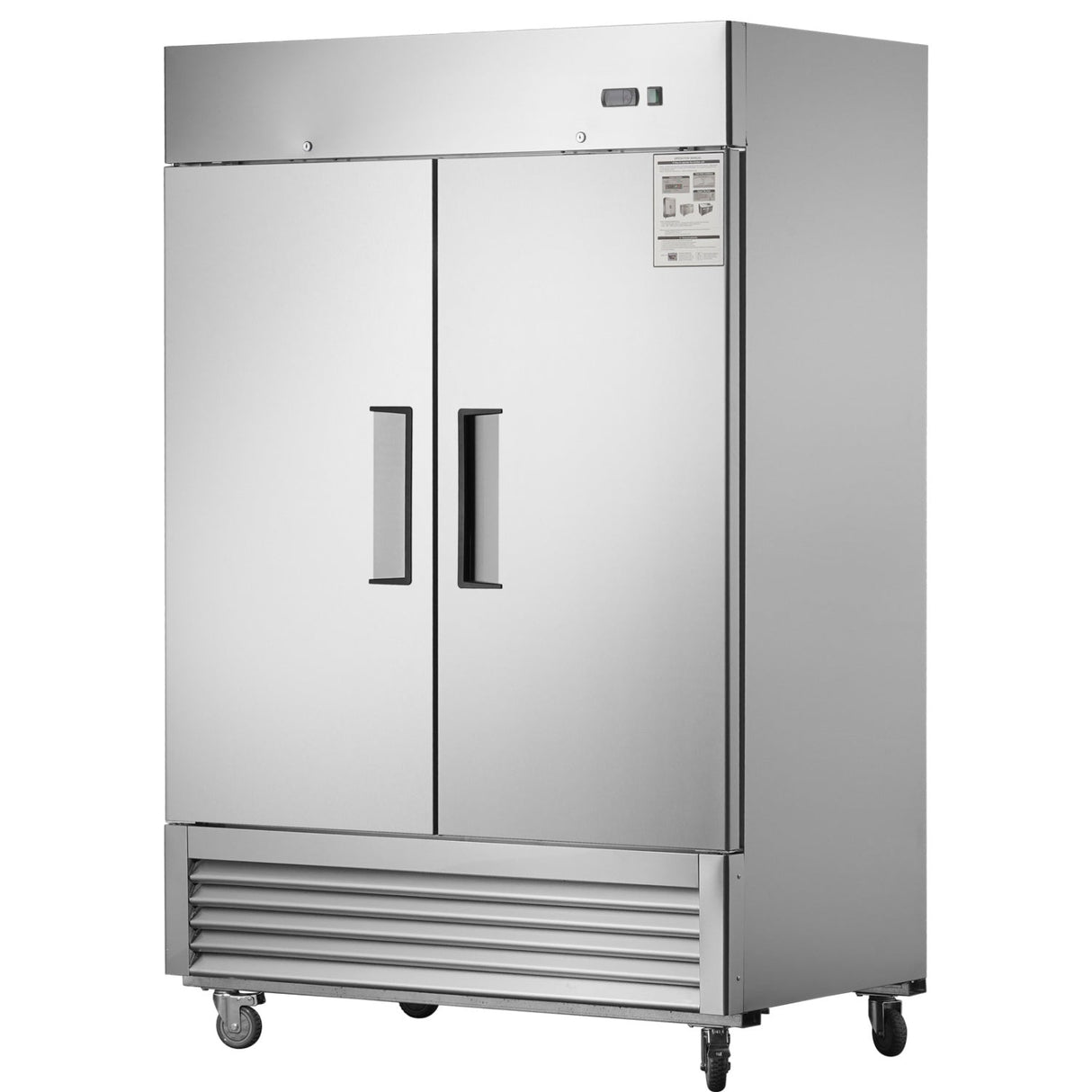 Chery Industrial 54"W Commercial Refrigerator 42 cu. ft. 2 Solid Door Reach-In Refrigerator