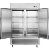 Chery Industrial 54"W Commercial Refrigerator 42 cu. ft. 2 Solid Door Reach-In Refrigerator