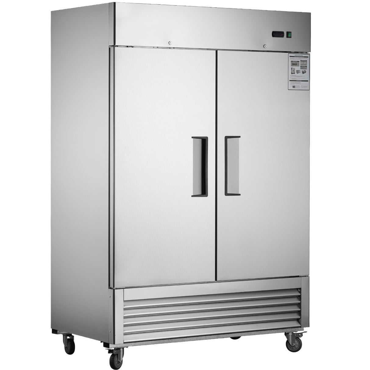 Chery Industrial 54"W Commercial Refrigerator 42 cu. ft. 2 Solid Door Reach-In Refrigerator