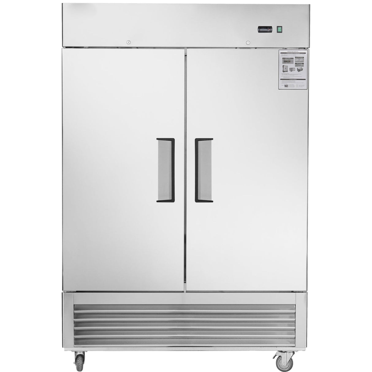 Chery Industrial 54"W Commercial Refrigerator 42 cu. ft. 2 Solid Door Reach-In Refrigerator