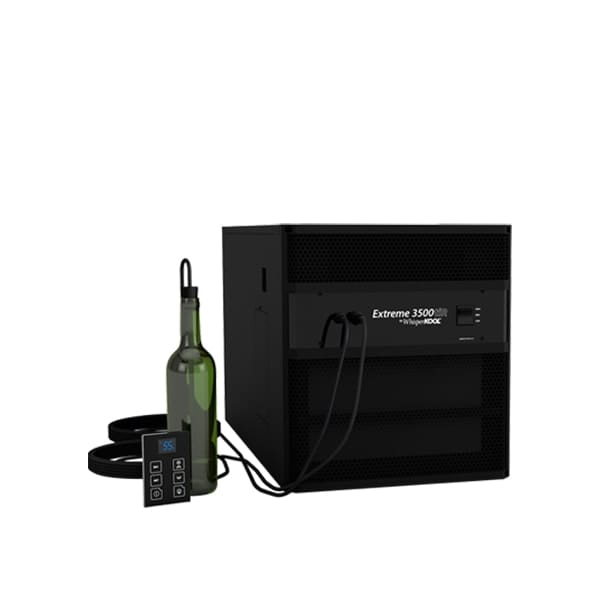 WhisperKOOL Extreme 3500tiR Self-Contained Through-the-Wall Wine Cellar Cooling Unit (with Remote)