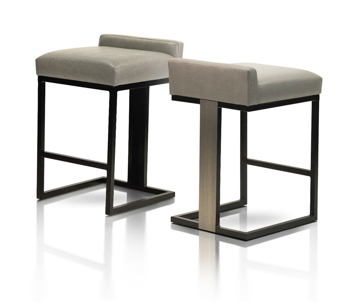 Metall BS465 Modern Low Back Upholstered Stool