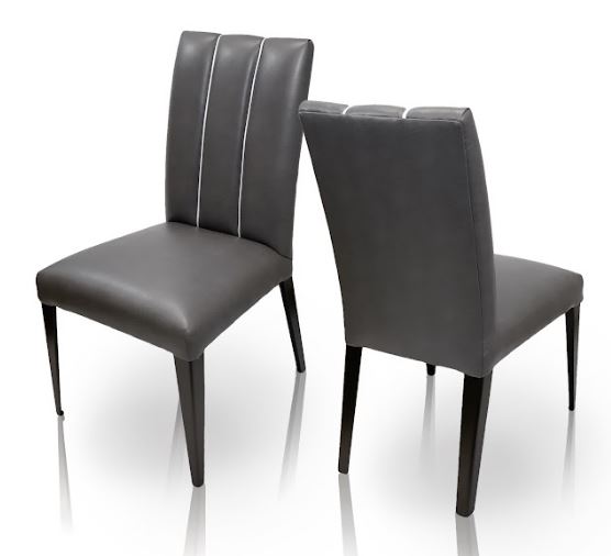 Metall CH415 Modern Vertical Detail Upholstered Dining Chair