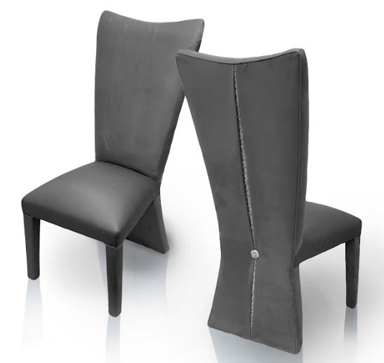 Metall CH430 Modern Tall Back Upholstered Dining Chair