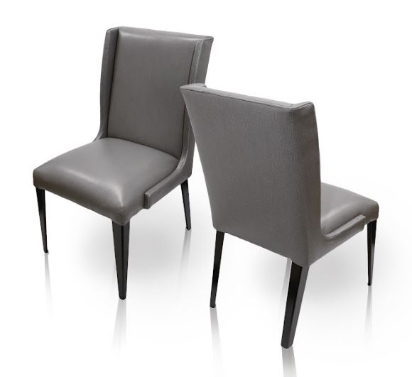 Metall CH450 Modern Curved Upholstered Dining Chair