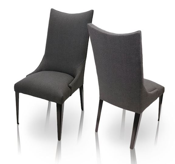 Metall CH425 Modern Curved Back Upholstered Dining Chair