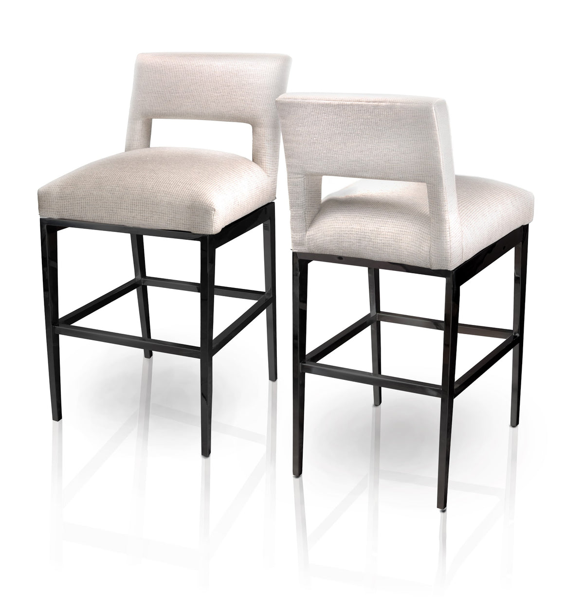 Metall BS435 Modern Open Back Upholstered Stool