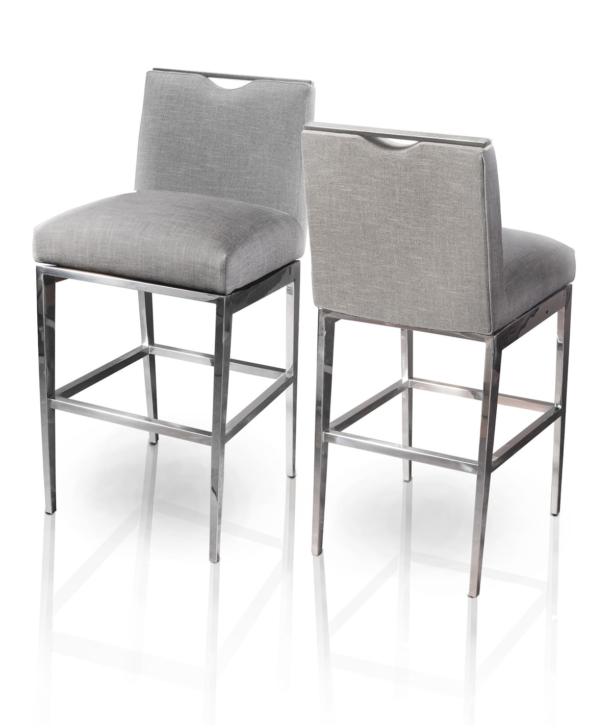 Metall BS440 Modern Upholstered Stool with Footrest