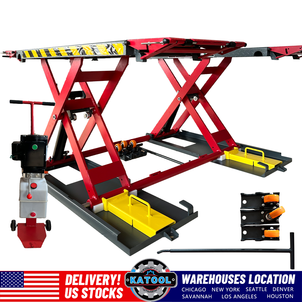 Katool Commercial Grade Scissor Lift Reinforced Frame Upgraded Hydraulic System KT‑X77